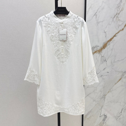 Elegant Heavy-Embroidered Full-Coverage Dress