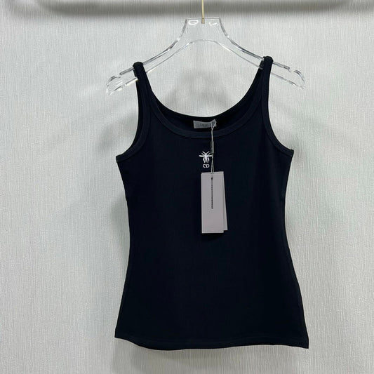 Minimalist Style Bee Letter Embroidered Vest