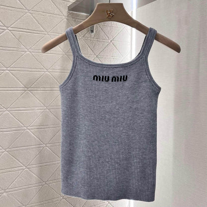 Vertical Rib Texture Camisole Vest