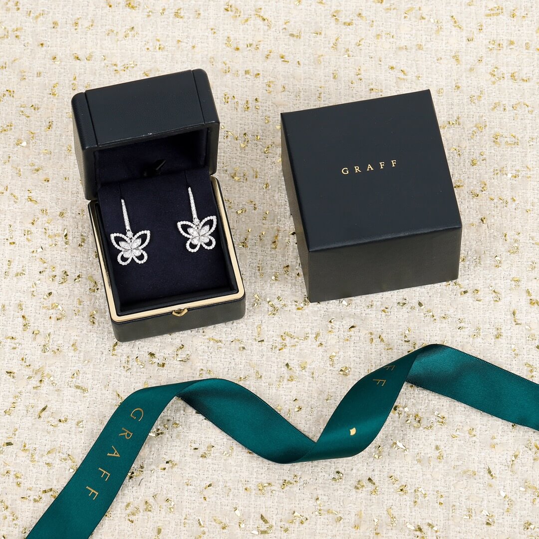 Full-Diamond Butterfly Earrings