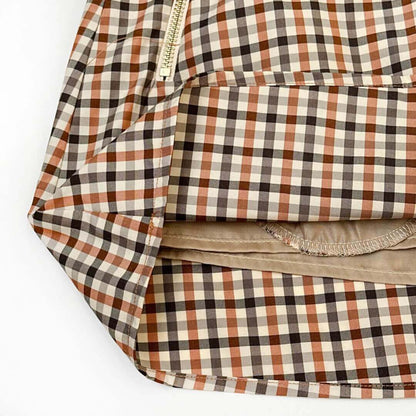 Classic Plaid Drawstring Mini Skirt