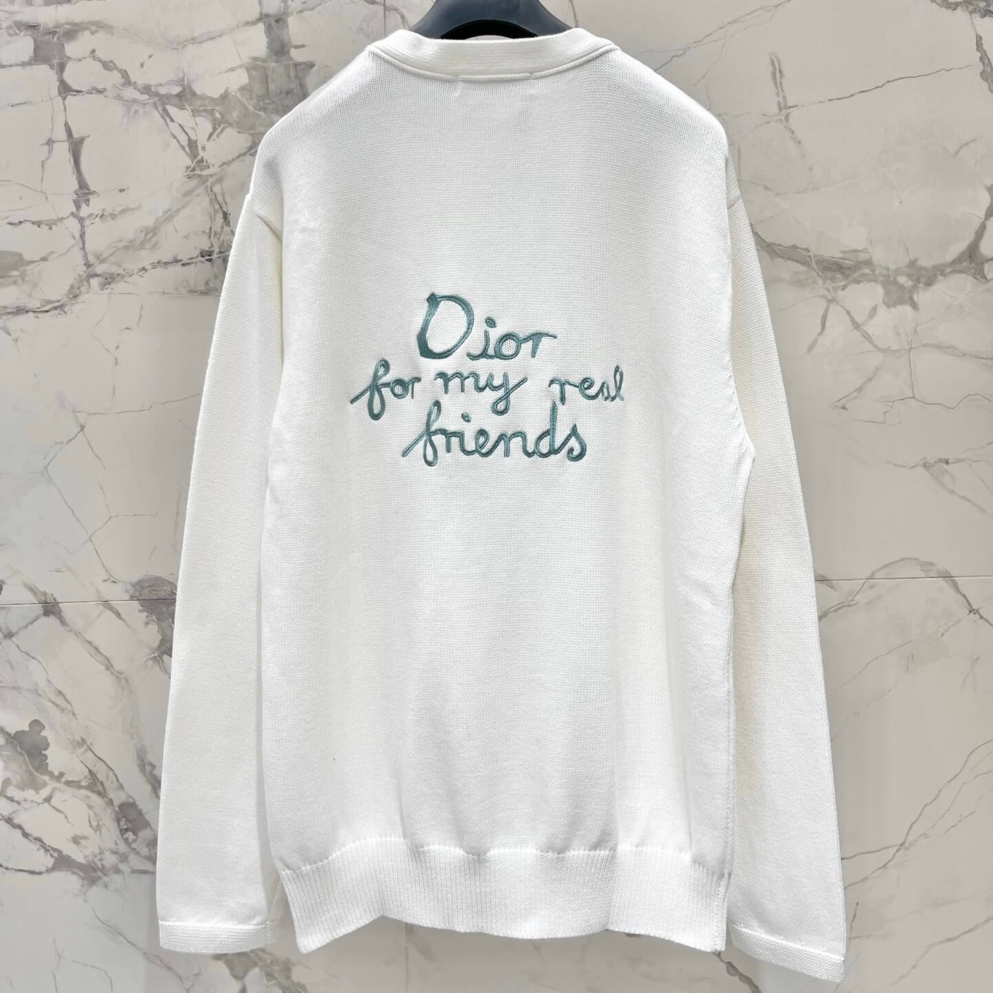 Minimalist Casual Embroidered Knit Cardigan