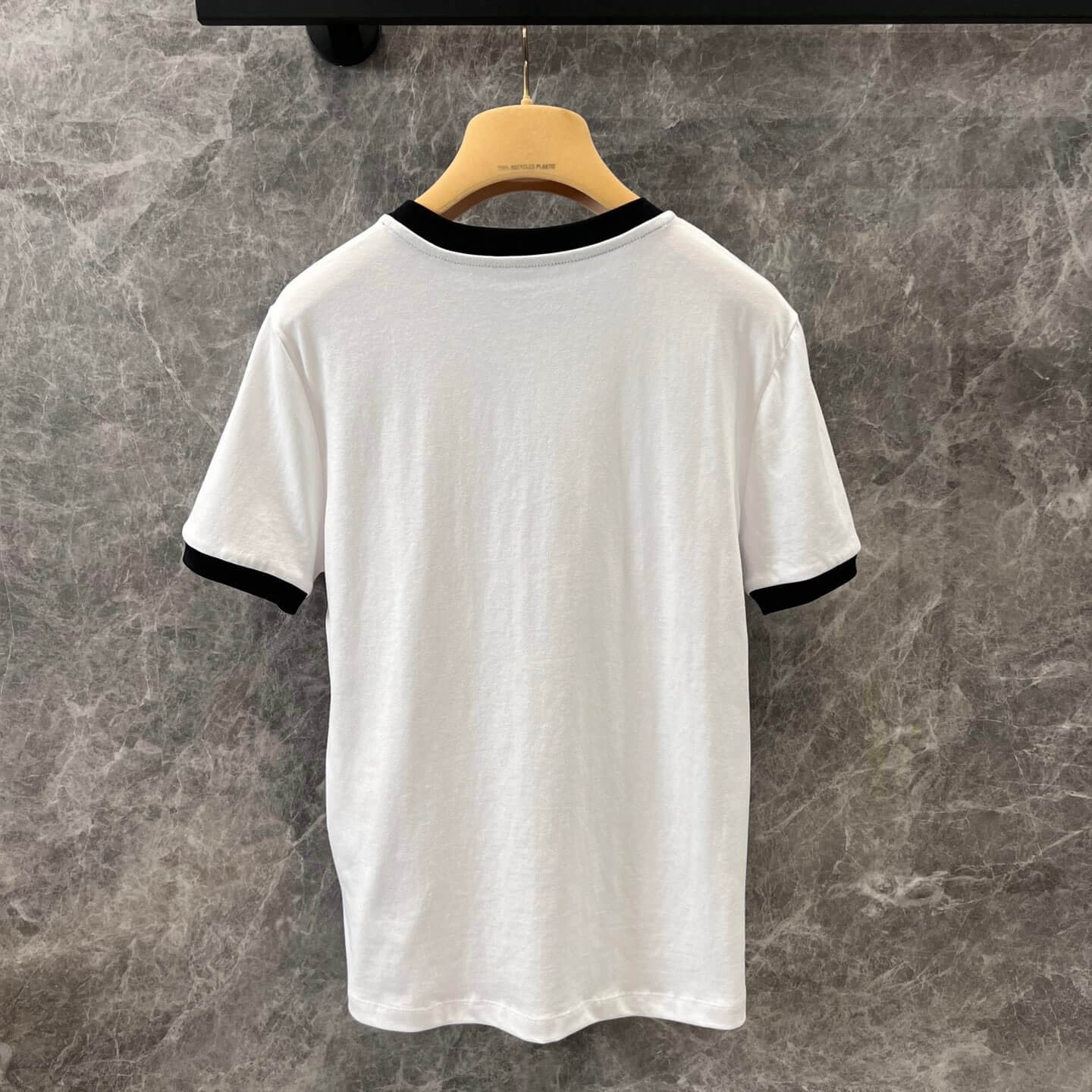 Classic Black and White Color-Block T-Shirt