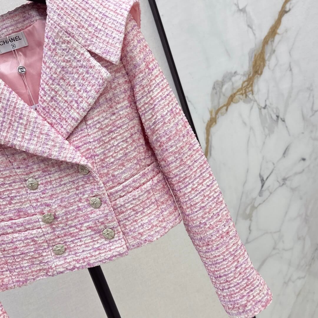 Retro Chic Wide Lapel Cropped Jacket