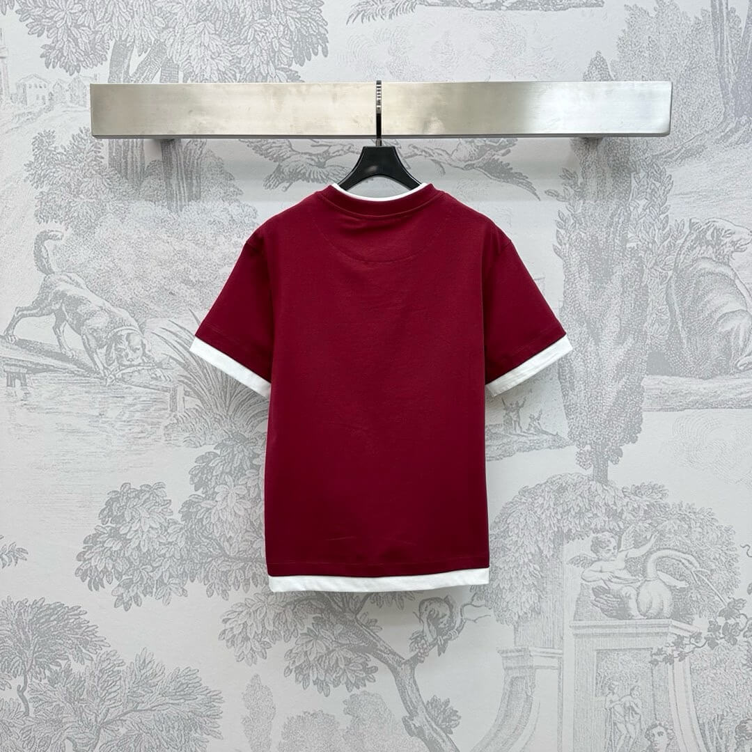 Minimalist Color-Block Classic Triangle Tee