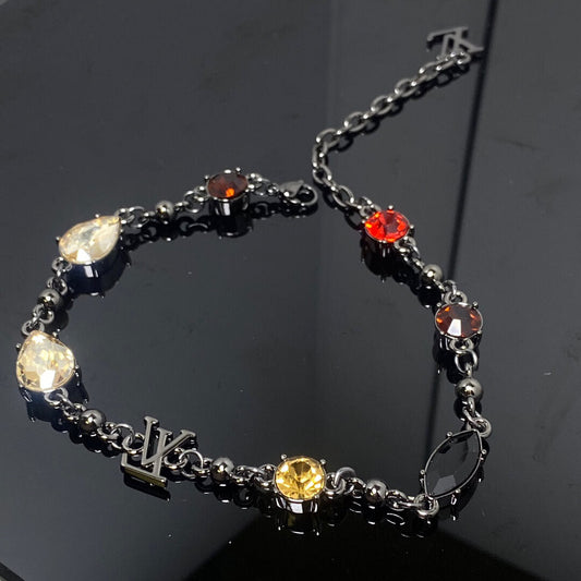 Vintage Distressed Colored Diamond Bracelet