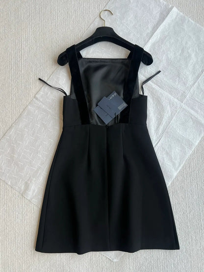 Diamond Bow-Embellished Sleeveless Dress