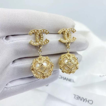 Elegant Beaded Drop Earrings