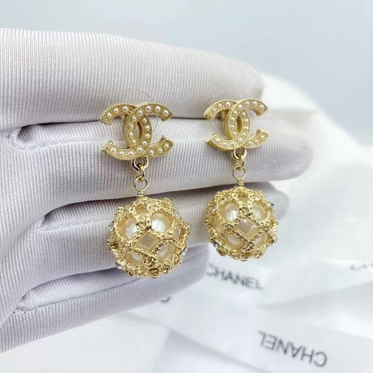 Elegant Beaded Drop Earrings