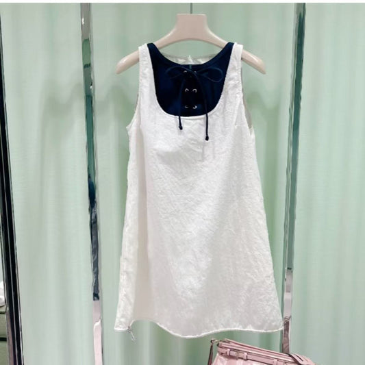Casual Drawstring Utility Sleeveless Dress
