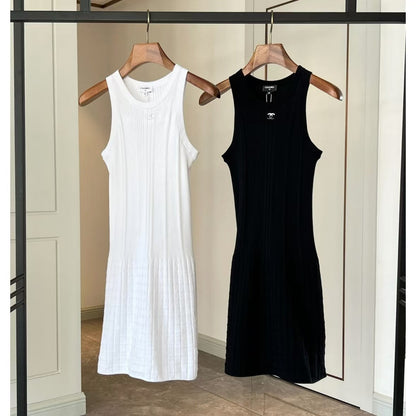 CHA Minimalist Elegance Knit Vest Dress