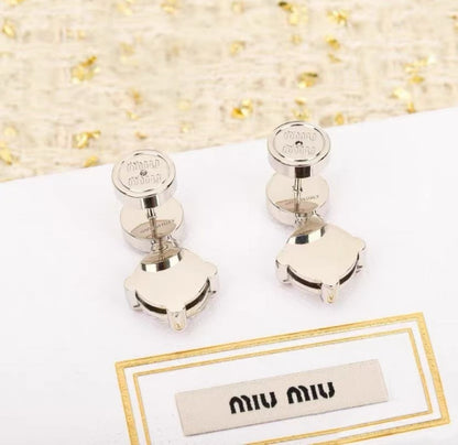 Brilliant Circle Studs with Geometric Earrings
