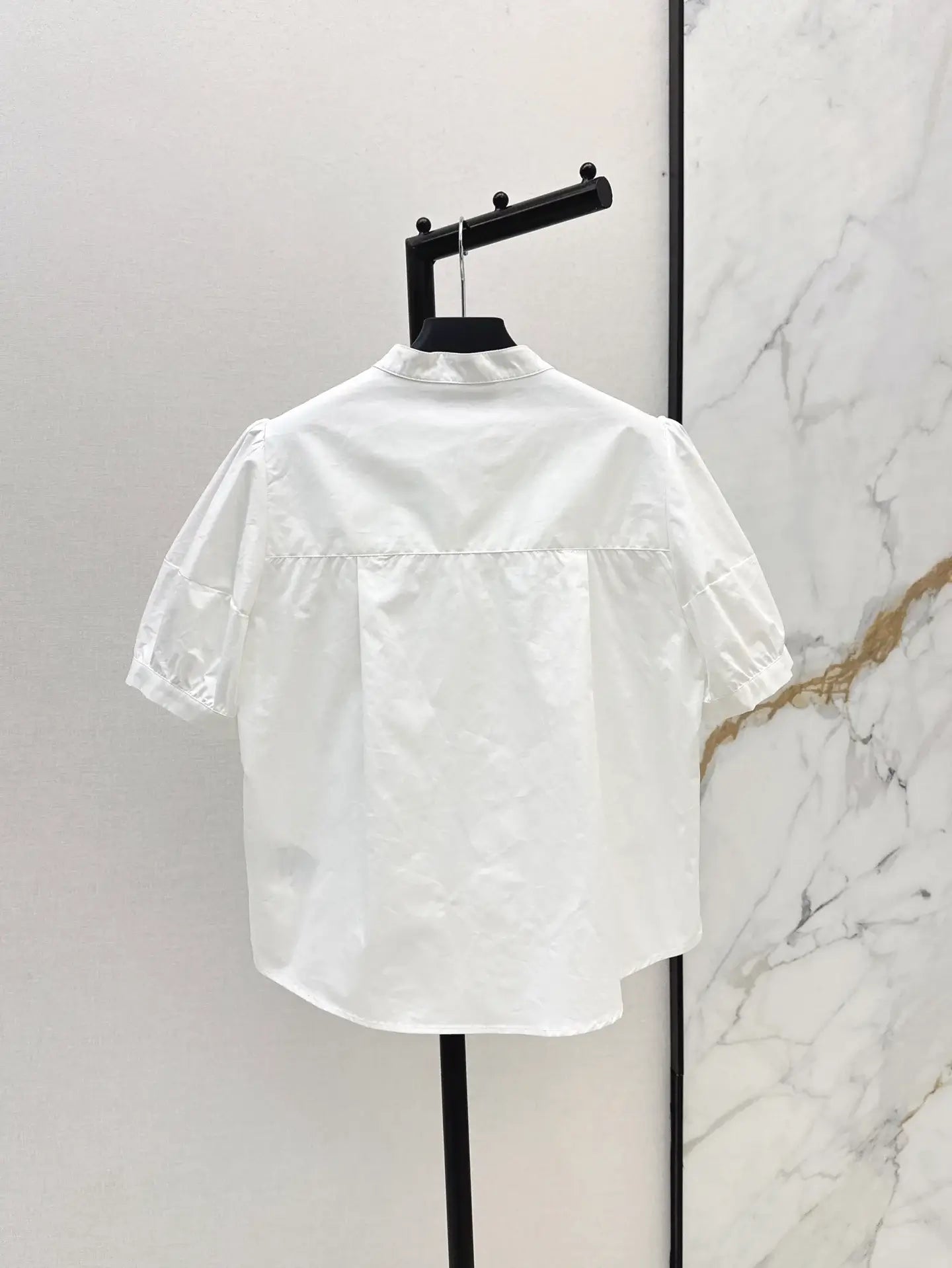 Pocket-Embroidered Solid Color Polo Short Sleeve