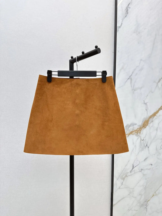 Minimalist Premium Lambskin Mini Skirt
