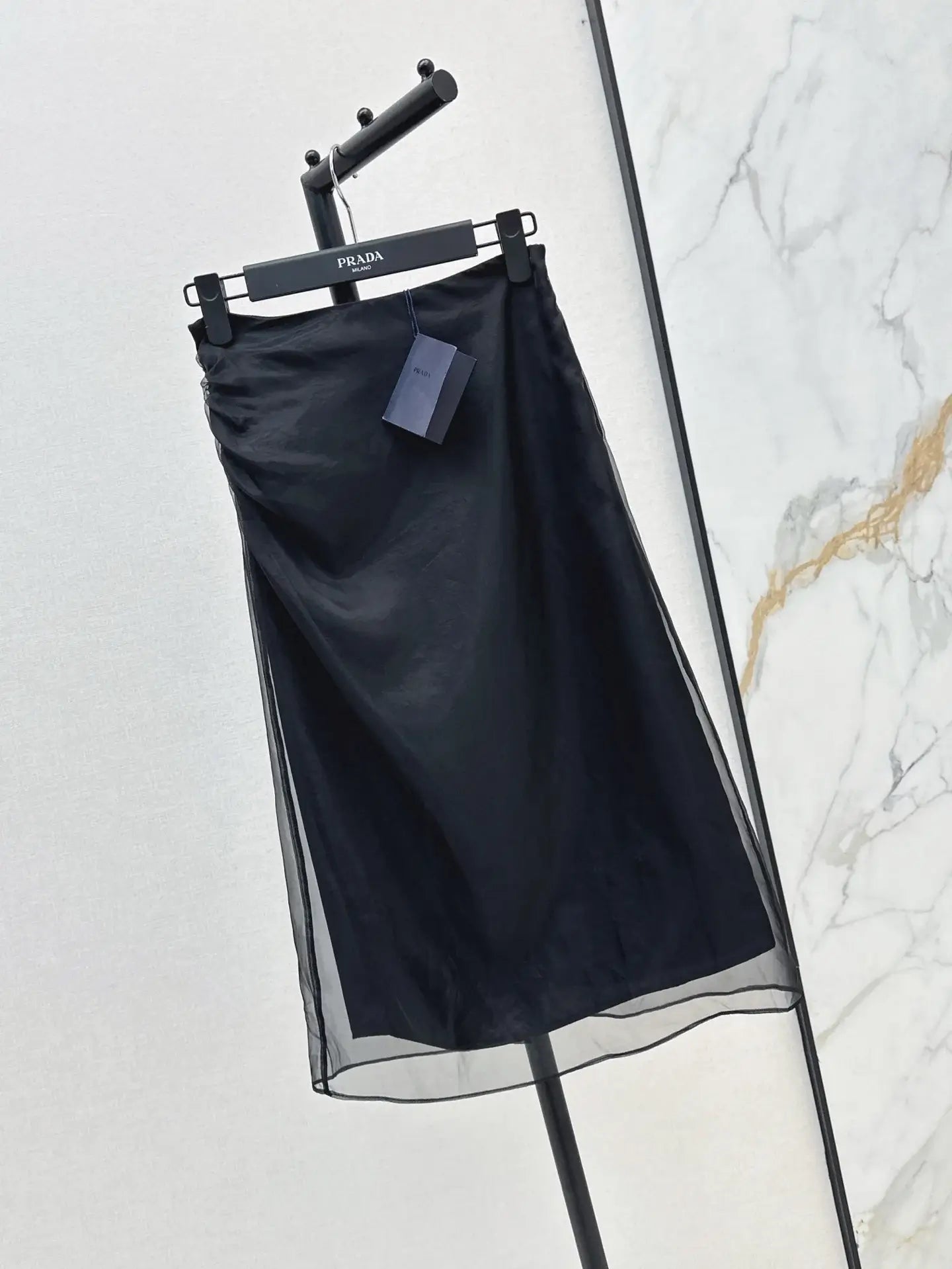 Trendy Double-Layer Mesh Bodycon Skirt