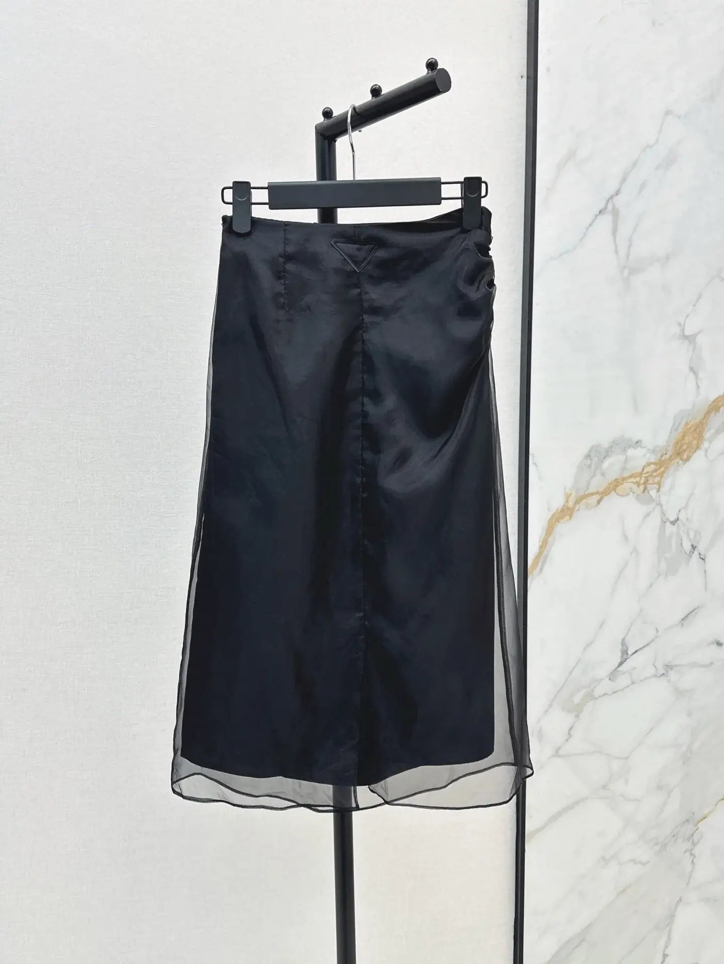 Trendy Double-Layer Mesh Bodycon Skirt