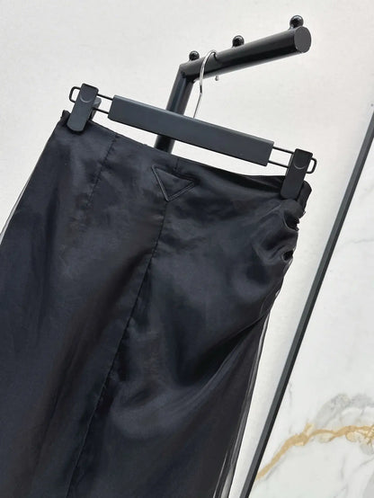 Trendy Double-Layer Mesh Bodycon Skirt