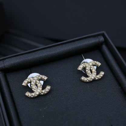 Classic Full-Pavé Stud Earrings