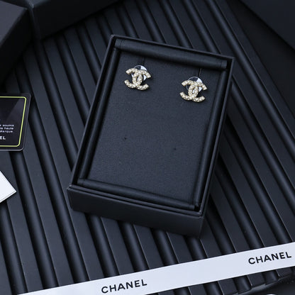 Classic Full-Pavé Stud Earrings
