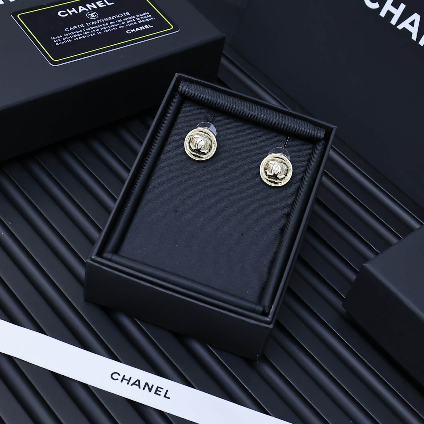 Vintage Brushed-Button Studs