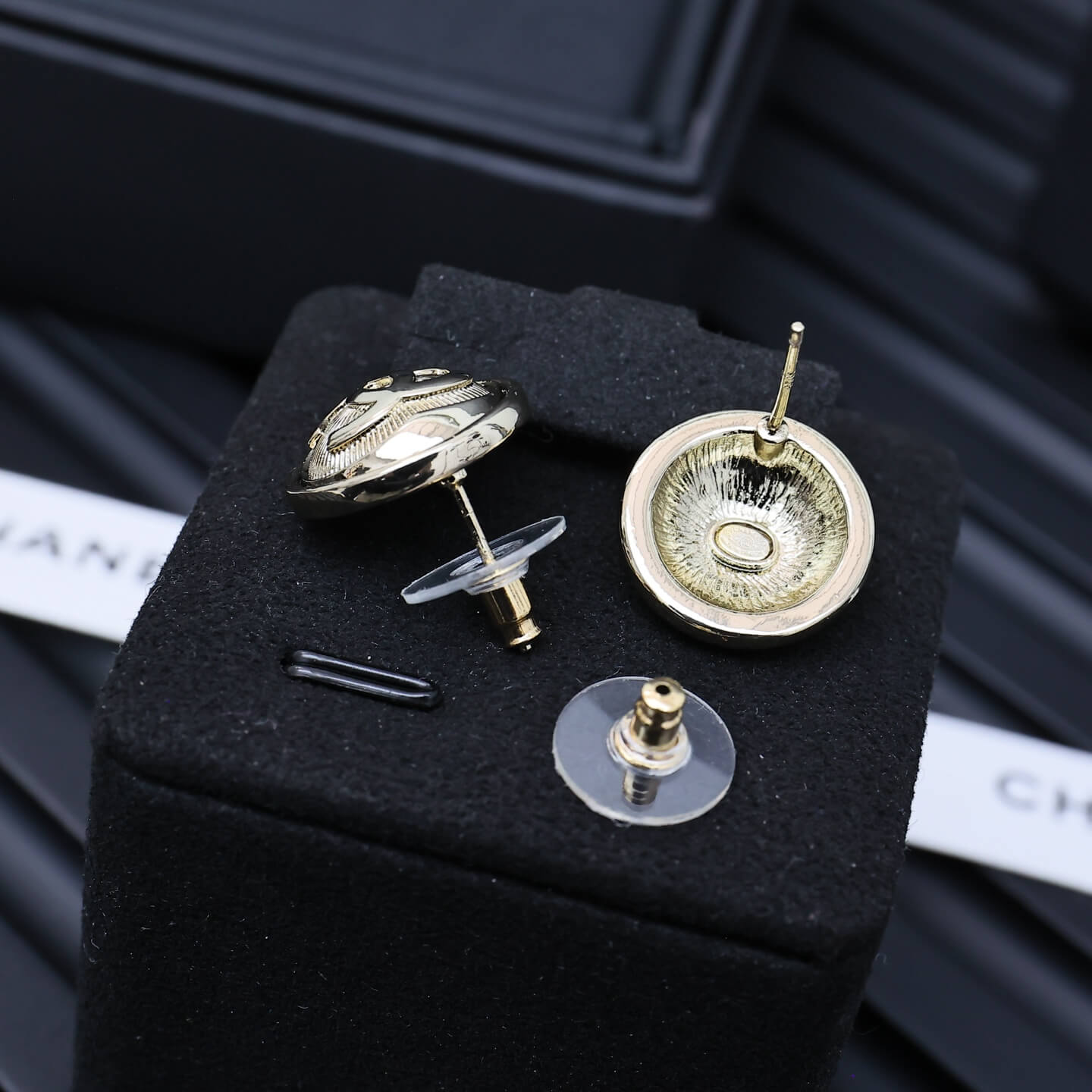 Vintage Brushed-Button Studs