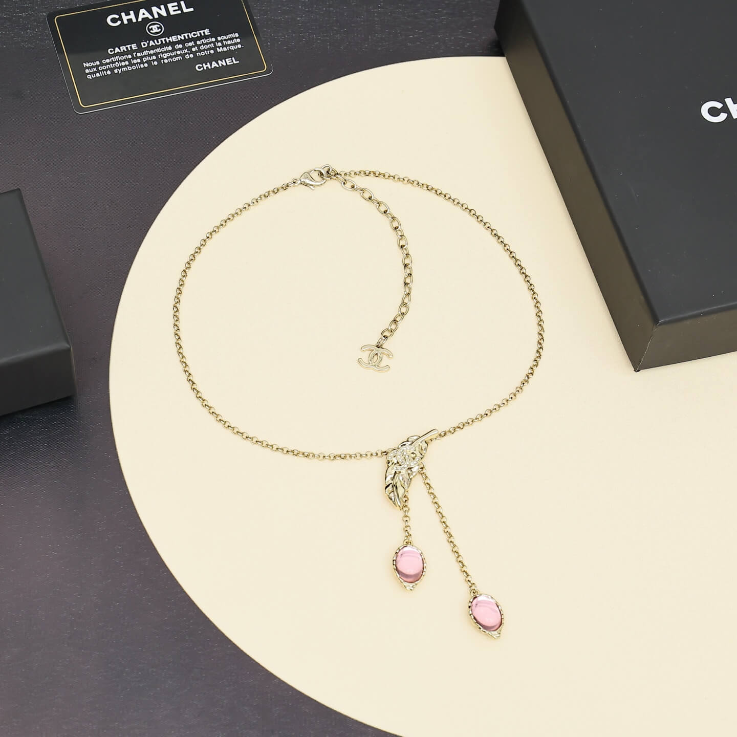 Trendy Peach Blossom Pendant Necklace