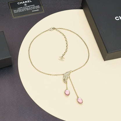 Trendy Peach Blossom Pendant Necklace