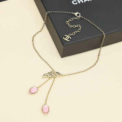 Trendy Peach Blossom Pendant Necklace