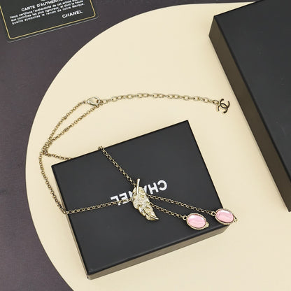 Trendy Peach Blossom Pendant Necklace