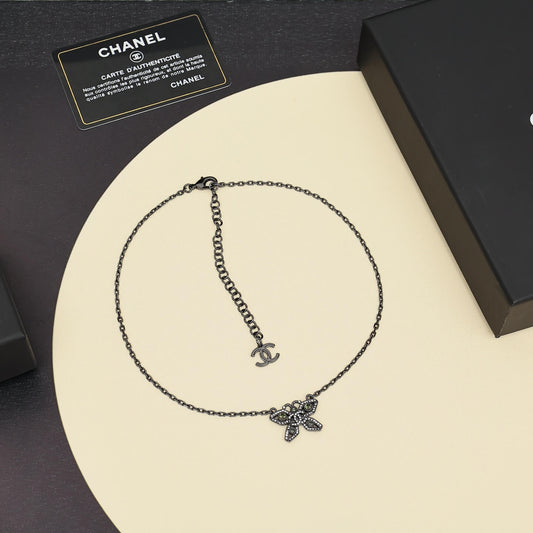 Minimalist Butterfly Diamond Necklace