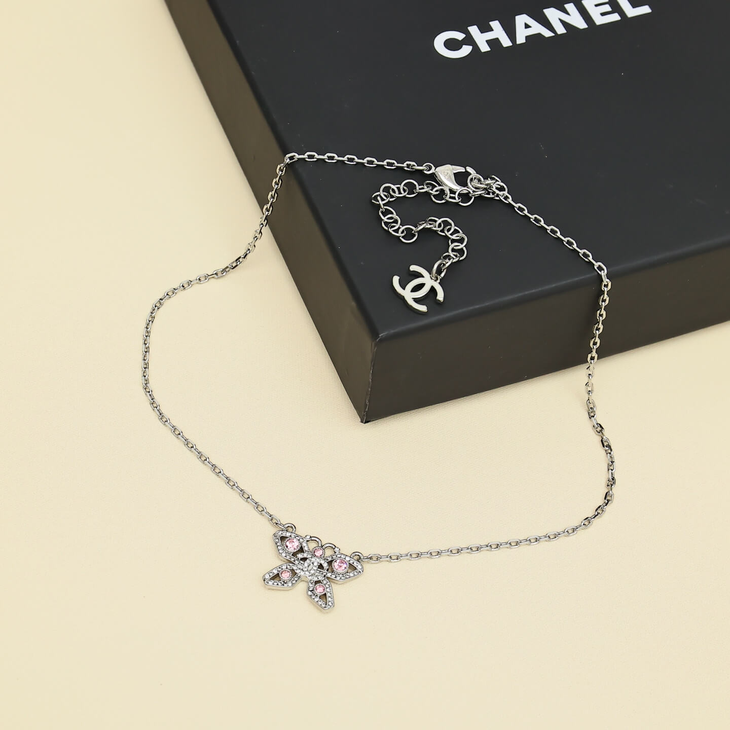 Minimalist Butterfly Diamond Necklace