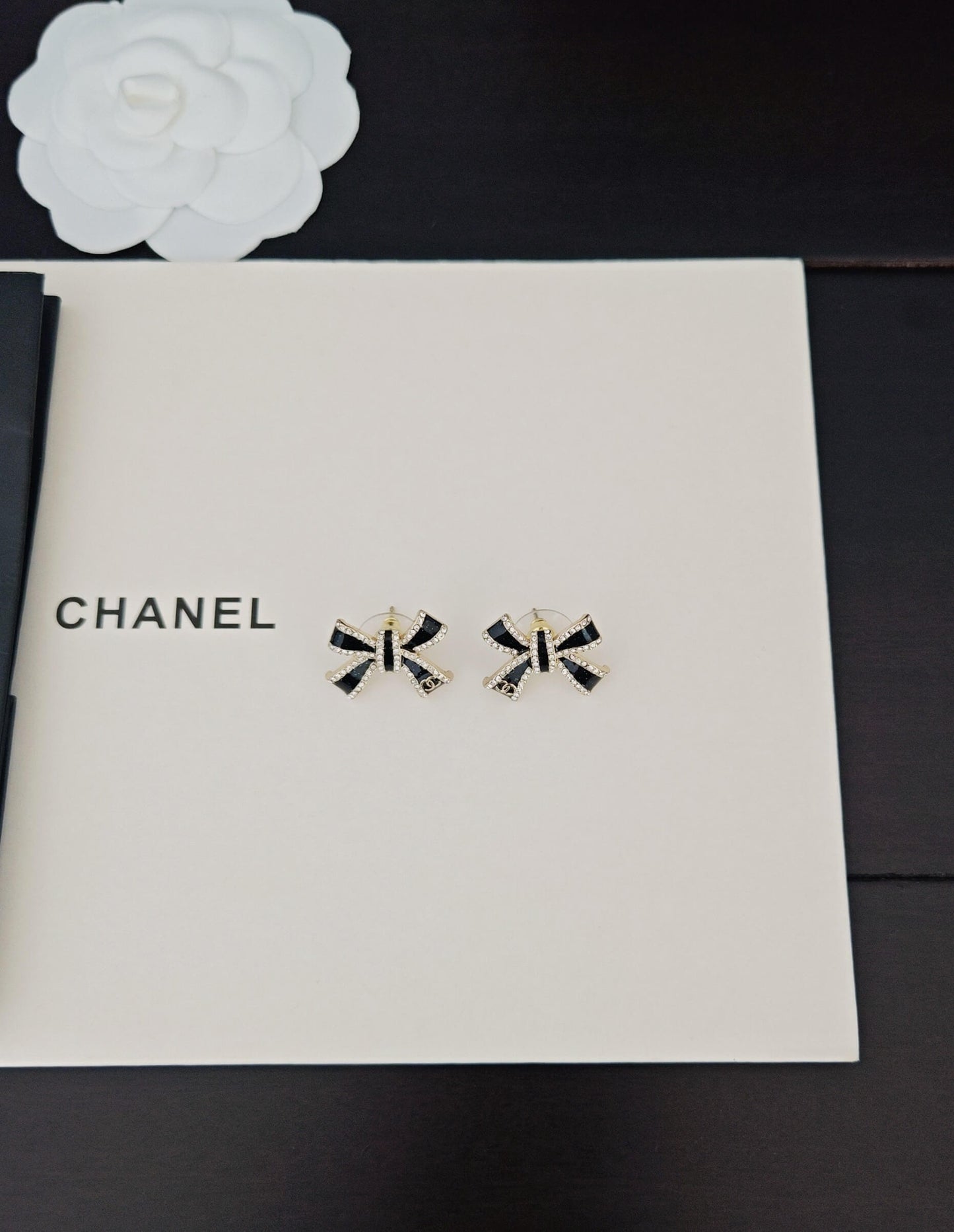 Diamond Bow Stud Earrings