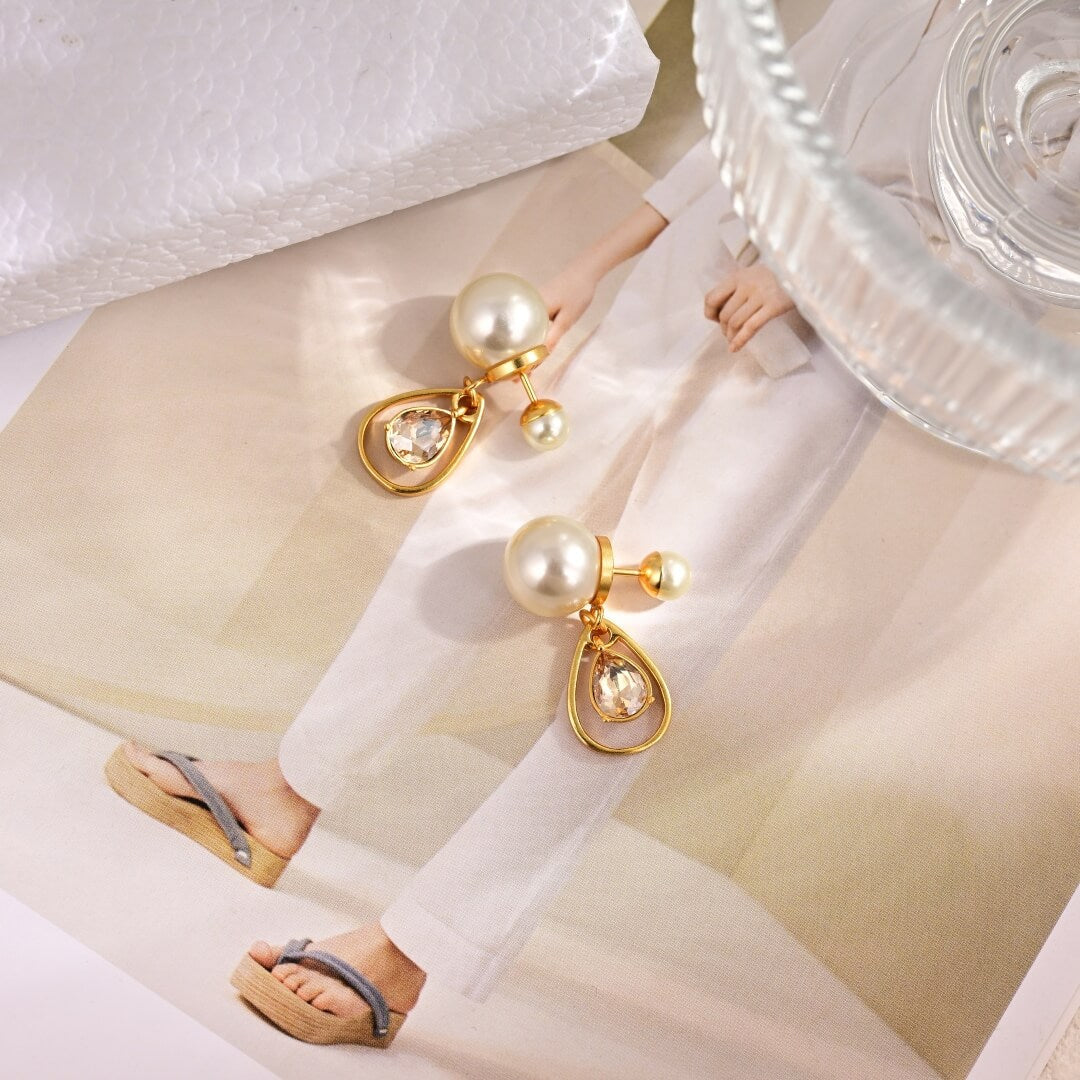 Modern Metal Drop Earrings