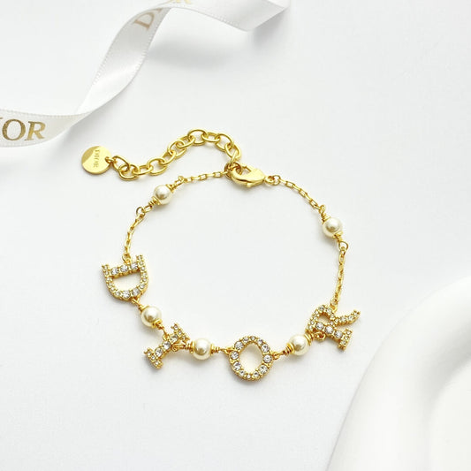 Minimalist Letter Charm Bracelet
