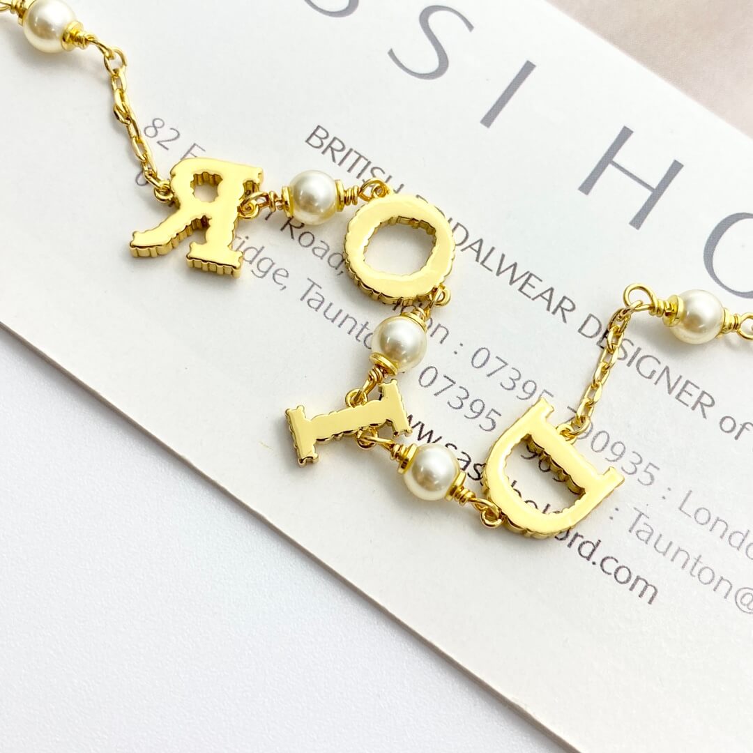 Minimalist Letter Charm Bracelet