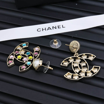 Colorful Star Statement Earrings