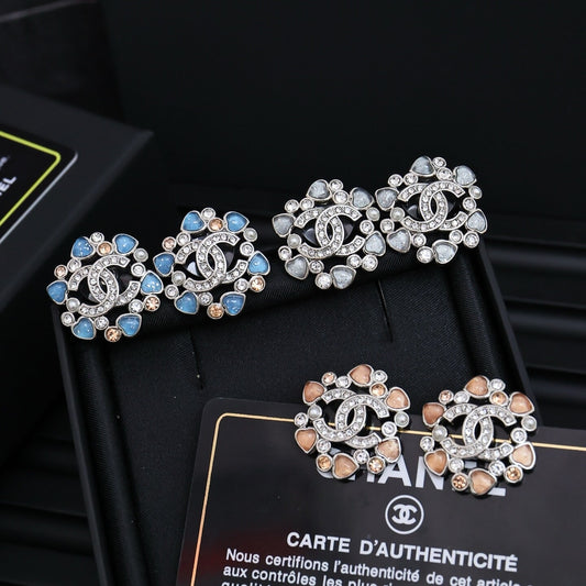 Floral Cluster Stud Earrings