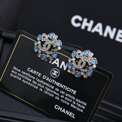 Floral Cluster Stud Earrings