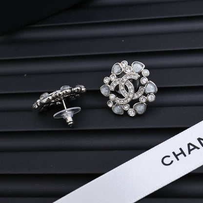 Floral Cluster Stud Earrings