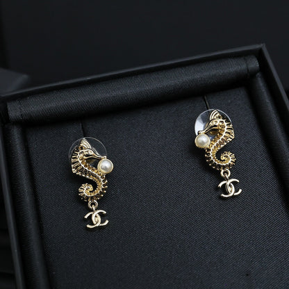Vintage Seahorse Stud Earrings