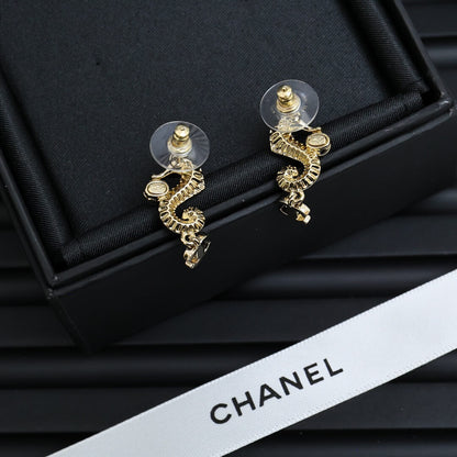 Vintage Seahorse Stud Earrings
