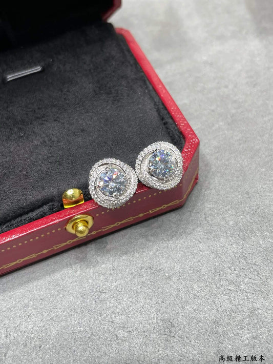 Diamond Twist Stud Earrings