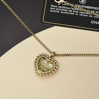 Blush Pearl Heart Pendant Necklace