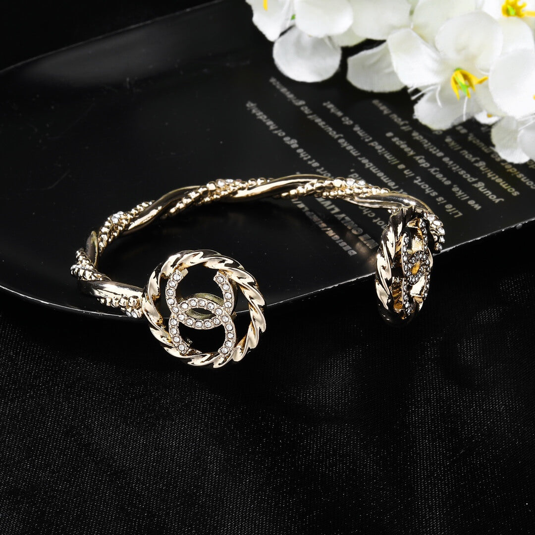 Diamond-Encrusted Cuff Bracelet
