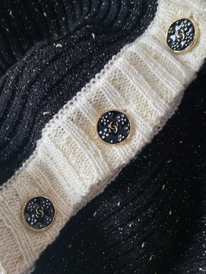 Classic Button-Embellished Cardigan