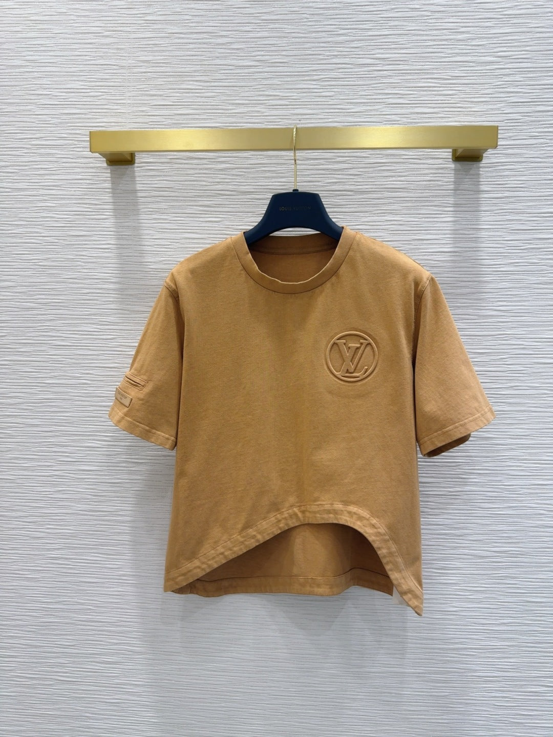 Asymmetrical Hem Short-Sleeve Top