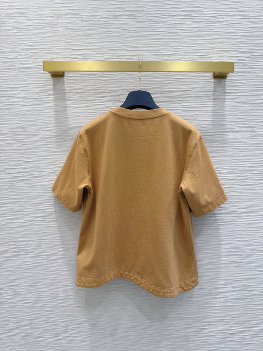 Asymmetrical Hem Short-Sleeve Top