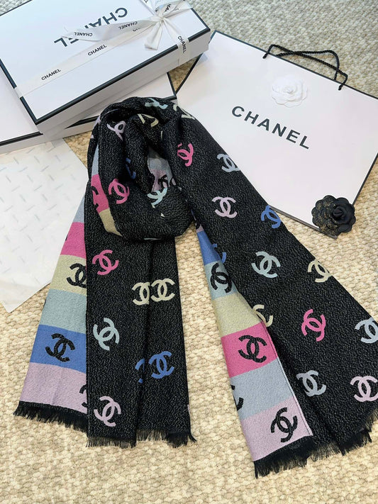 Classic Multicolor Logo All-Over Print Scarf