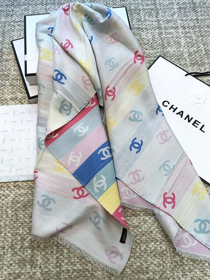 Classic Multicolor Logo All-Over Print Scarf